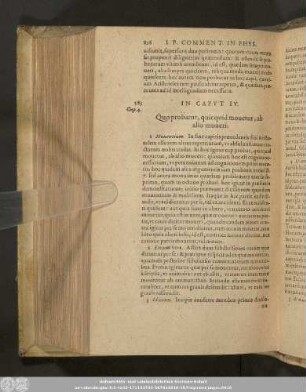 In Caput IV. Quo probatur, quicquid movetur, ab alio moveri.