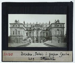 Dresden, Palais im Großen Garten : Außenansicht, Hauptfassade