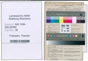 Entnazifizierung Theodor Franssen , geb. 02.11.1893 (Baecker)