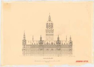 Rathaus, Leipzig: Rückansicht, 1:200