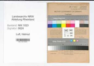 Entnazifizierung Helmut Luft , geb. 12.01.1906 (Lehrer)