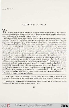 17: Portrety Jana Tarły
