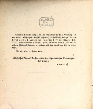 Gesetze für den Besuch und die Benutzung der königl. Bayer. Hof- und Staats-Bibliothek