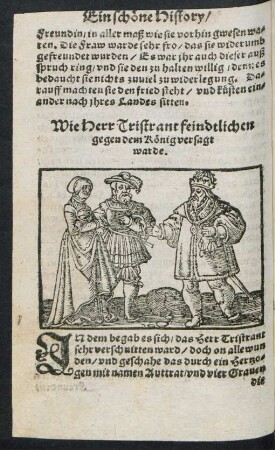 Wie Herr Tristrant feindtlichen gegen dem König versagt warde.