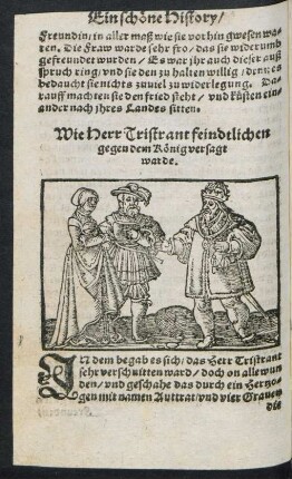 Wie Herr Tristrant feindtlichen gegen dem König versagt warde.