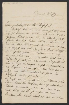 Brief an Karl Klindworth : 10.03.1889