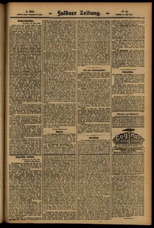 Dritte Ausgabe vom Samstag, den 21. Juni 1913.