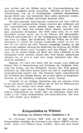 Kriegsschäden in Wilstorf : Ein Nachtrag