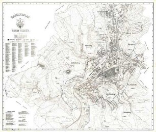 Übersichtsplan der Stadt Siegen, Hydranten und Schieber (Wasserleitungsplan)