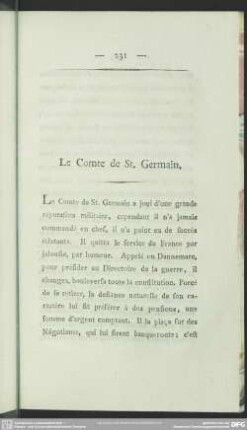 Le Comte de St. Germain