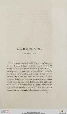Chapitre deuxième: Les habitants