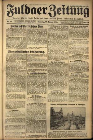 Ausgabe vom Samstag, den 23. Januar 1932.