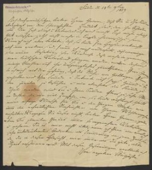 Brief an Wilhelm Grimm : 18.11.1829-27.12.1838
