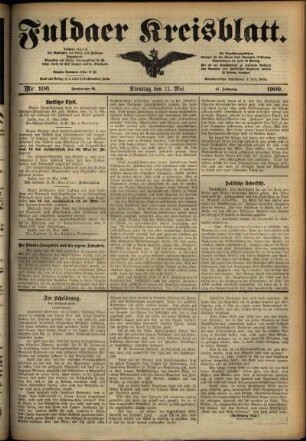 Ausgabe vom Dienstag, den 11. Mai 1909.