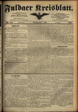 Ausgabe vom Dienstag, den 11. Mai 1909.