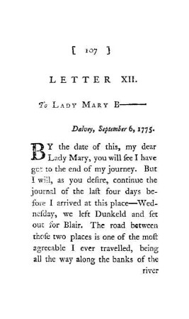 LETTER XII. - To Lady Mary B