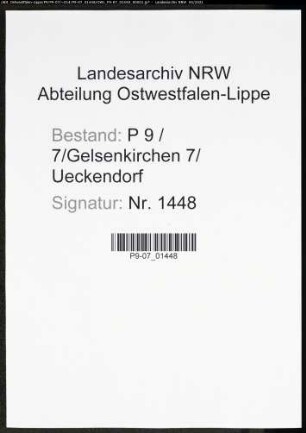 Heiratsregister Standesamt Gelsenkirchen 7 Ueckendorf