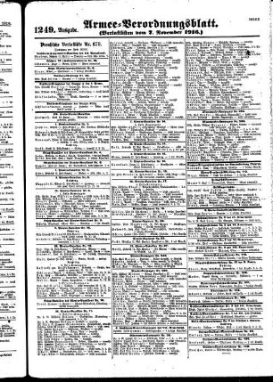 1249. Ausgabe. Dienstag, 7. November 1916