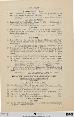 Japan. und chinesische Farbholzschnitte chinesische Farbendrucke (Nr. 91-108)