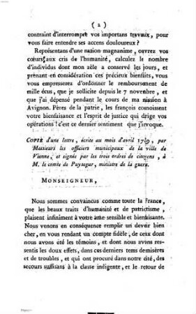 Pétition à l'Assemblée Nationale faites le 24 Mars