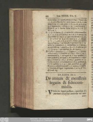 Tit. I. De annuis & menstruis legatis & fideicommissis.