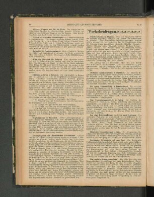Verkehrsfragen