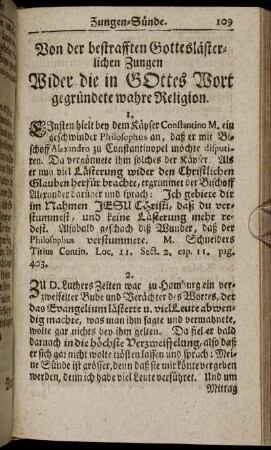Von bestrafften Gotteslästerlichen Zungen Wider die in Gottes Wort gegründete wahre Religion.
