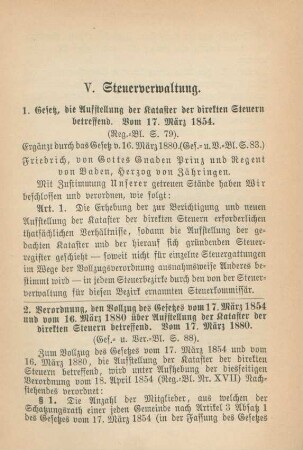 V. Steuerverwaltung