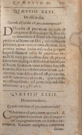 Qvaestio XXXII. De contentione.