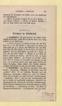 40. Lektion. Verfahren im Strafprozeß