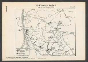 Skizze 10. Die Kämpfe in Kurland vom 26. bis 30. April 1915.