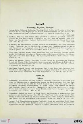 Porzellan (Nr. 1-144)