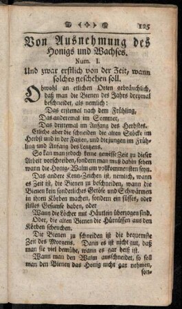 Von Ausnehmung des Honigs und Wachses.