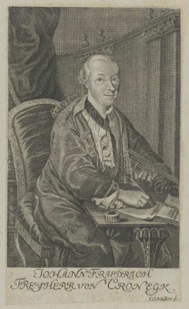 Bildnis des Johann Friedrich, Freyherr von Cronegk