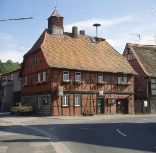 Lautertal-Elmshausen, Am Alten Rathaus. Altes Rathaus. Eckansicht