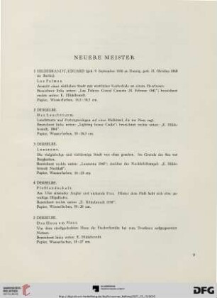 Neuere Meister (Nr. 1-16)