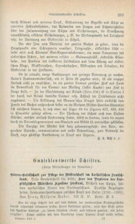 233-241 Empfehlenswerthe Schriften