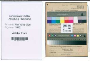 Entnazifizierung Franz Willeke , geb. 10.04.1907 (Handelsvertreter)