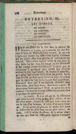 Entretien III. Les Oiseaux.