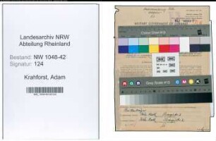 Entnazifizierung Adam Krahforst , geb. 21.09.1901 (Beamter)