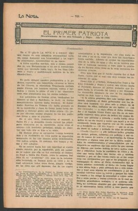 El primer patriota : Descubrimiento de los ríos Colorado y Negro - Año de 1605