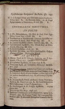 Epistolarum Scriptores – Numismatum Et Emblematum Scriptores