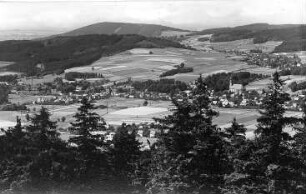 Cunewalde. Ortsansicht vom Bieleboh, Ansichtskarte