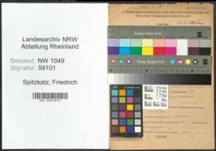 Entnazifizierung Friedrich Spitzkatz , geb. 11.12.1905 (Kaufmann)