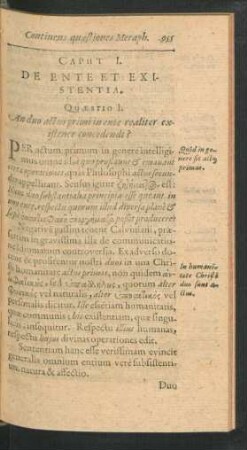 Caput I. De Ente Et Existentia.