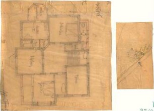 Fischer, Theodor; Forbach (Lothringen); Haus Hans Adt - Lageplan, Grundriss