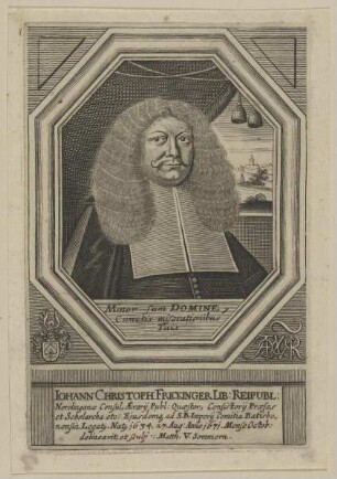 Bildnis des Iohann Christoph Frickinger
