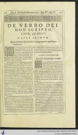 De Verbo Dei non scripto, Liber Quartus.