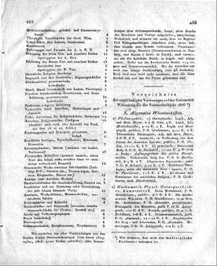 Verzeichniss der angekündigten Vorlesungen auf der Universität Wittenberg für das Sommerhalbjahr 1806.