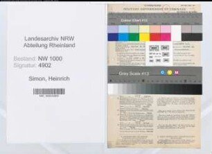 Entnazifizierung Heinrich Simon, geb. 07.09.1885 (Stadtsekretaer)